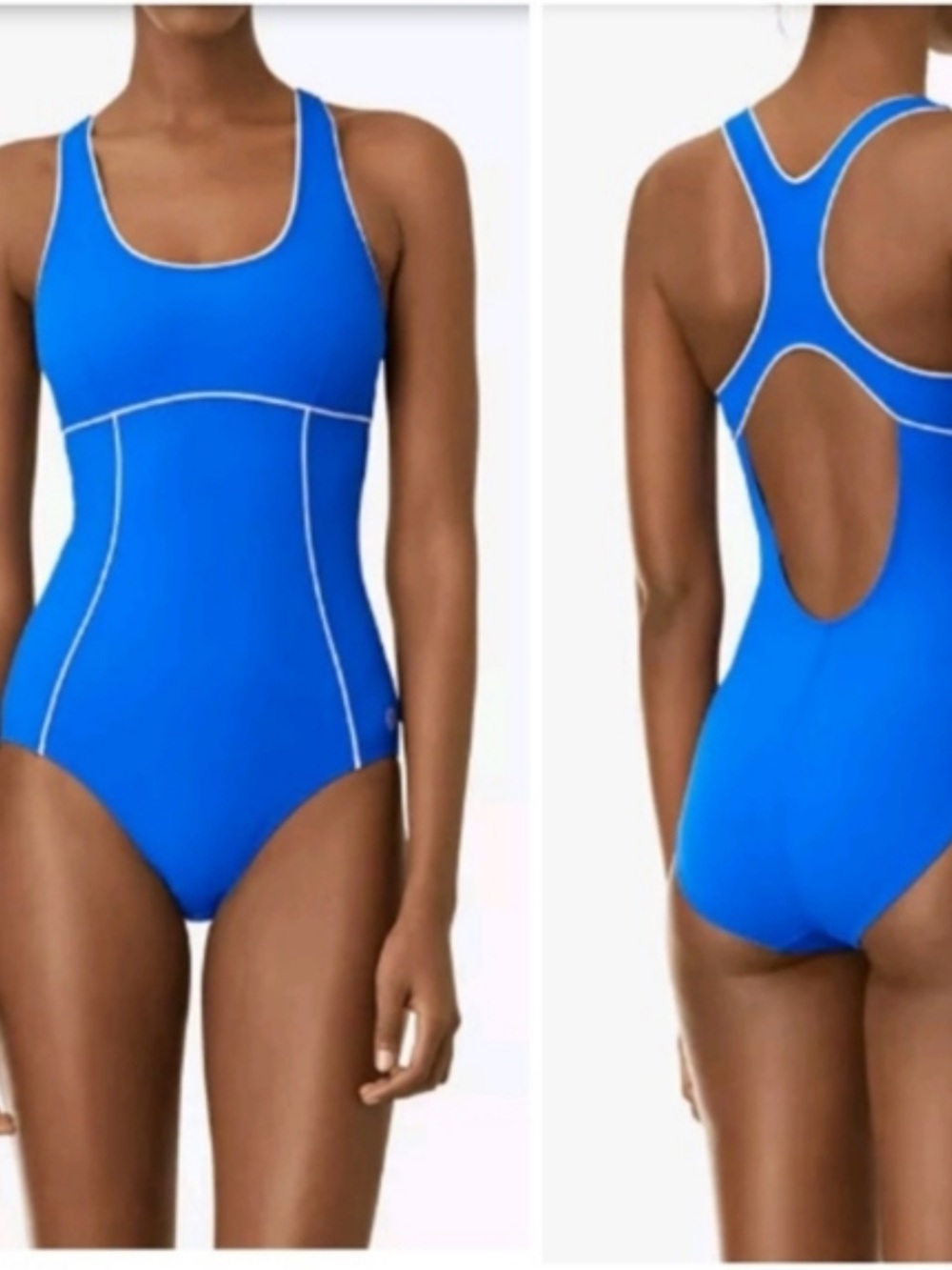 Tory Burch One-Piece Sport Tanksuit in Cobalt Blue medium